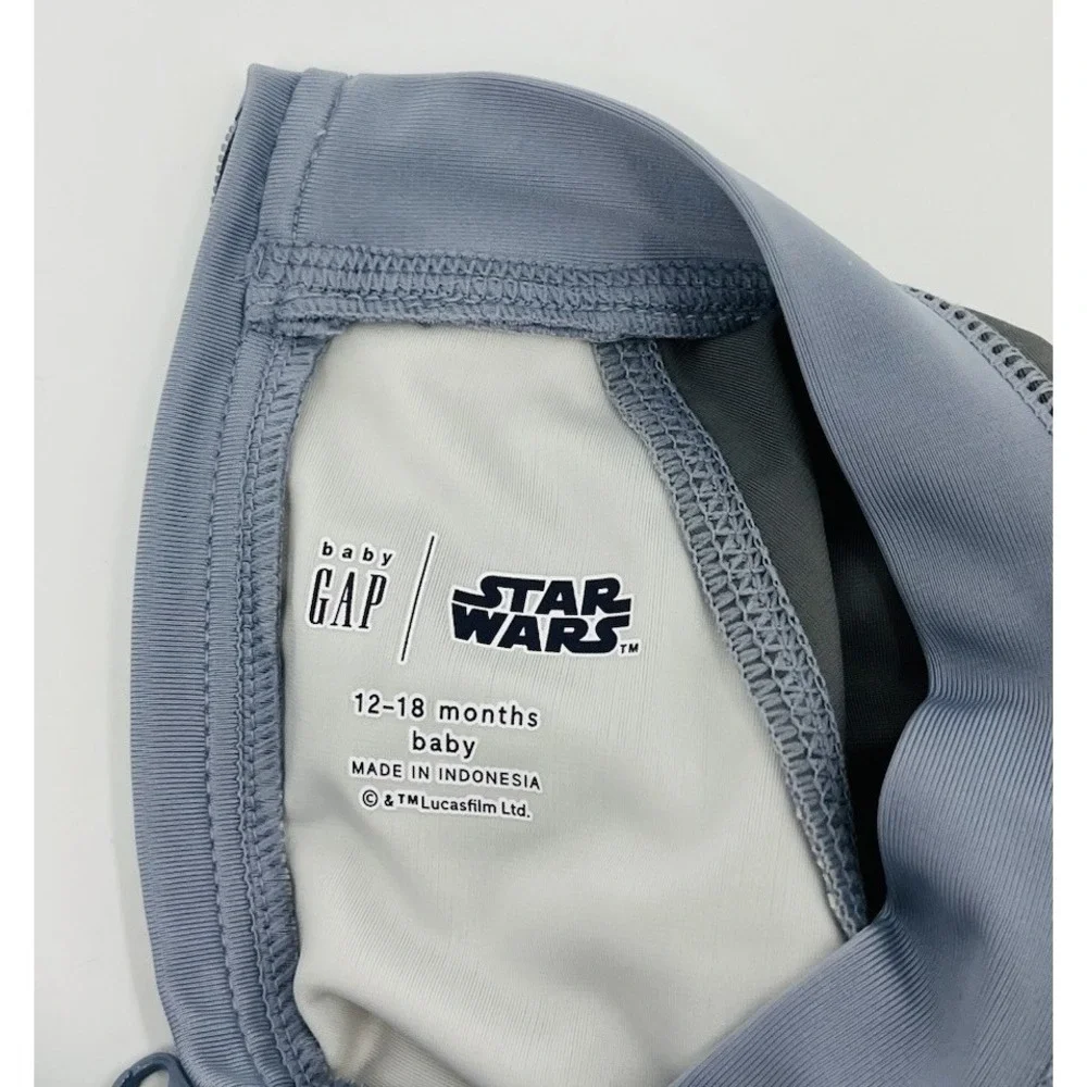 Baby Gap Star Wars R2-D2 Swimsuit Rash Guard 12-18 Mos Long Sleeve UV Protection